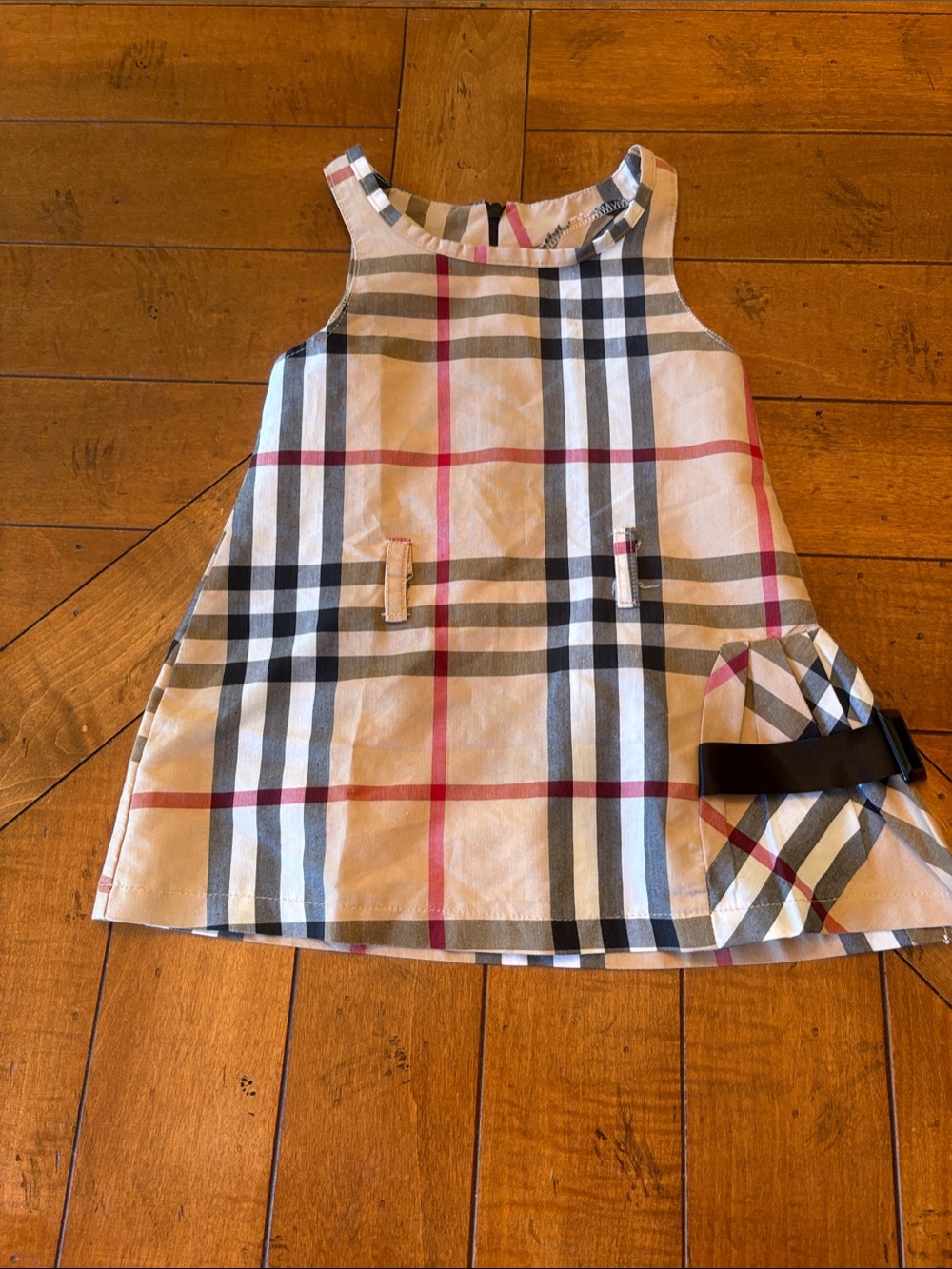 Burberry girls dress!  Adorable, add ribbon belt for a polished look.